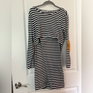 Black and white nursing dress